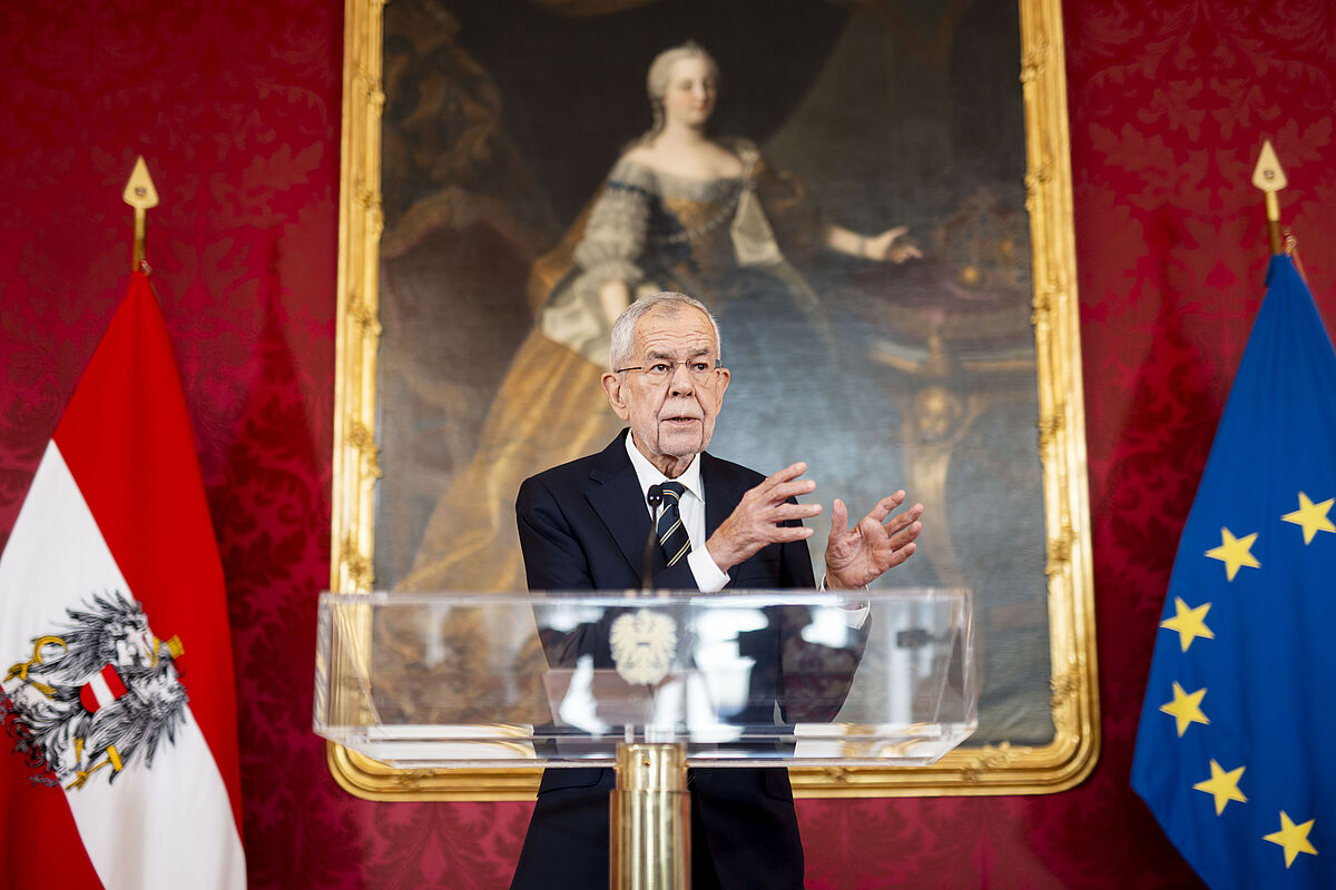 Statement von Bundespräsidenten Alexander Van der Bellen nach seinen Gesprächen mit den Parteivorsitzenden