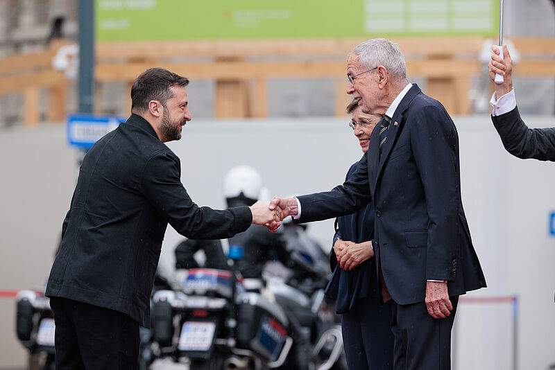 Offizieller Besuch des ukrainischen Präsidenten Wolodymyr Selenskyj und von Olena Selenska in Österreich 16. Juni 2026