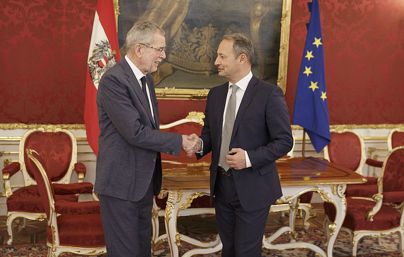 Arbeitsgespräch zwischen Alexander Van der Bellen und Andreas Schieder