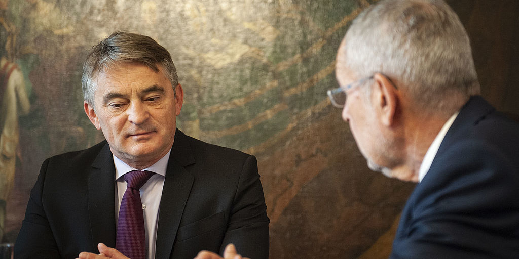 Gespräch mit dem Vorsitzenden des Staatspräsidiums von Bosnien-Herzegowina, Zeljko Komsic