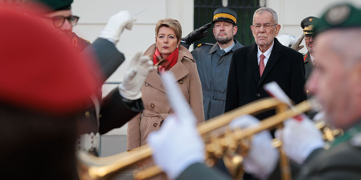 Offizieller Besuch der Bundespräsidentin der Schweizerischen Eidgenossenschaft, Karin Keller-Sutter, in Österreich