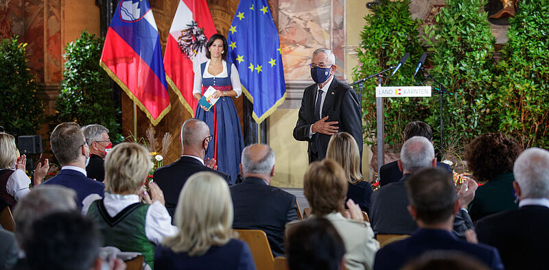 Festakt "100 Jahre Kärntner Volksabstimmung" gemeinsam mit Sloweniens Präsident Borut Pahor 10. Oktober 2020
