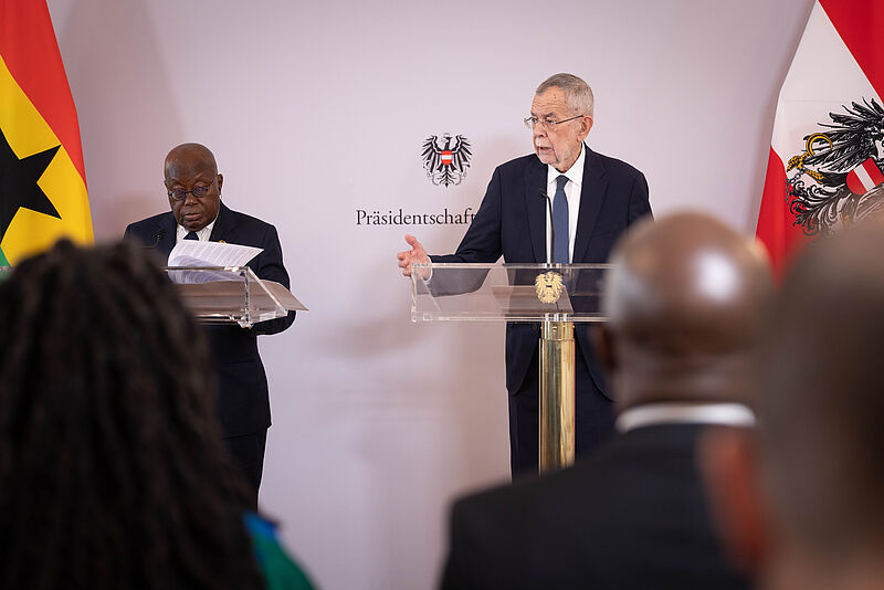 Offizieller Besuch des ghanischen Präsidenten in Österreich 30. Jänner 2024