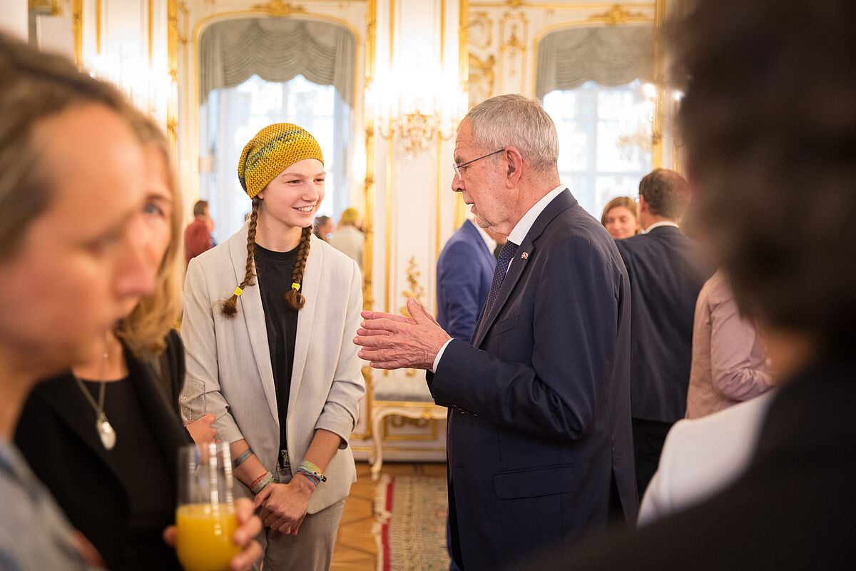COP26: Bundespräsident verabschiedet Jungenddelegierte nach Glasgow 27. Oktober 2021