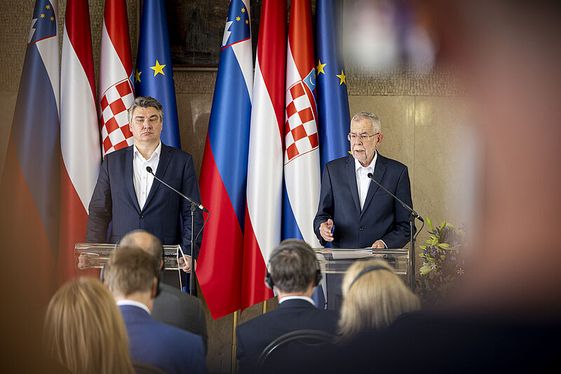 Informelles Treffen der Staatsoberhäupter von Kroatien, Slowenien und Österreich 3. Juni 2022