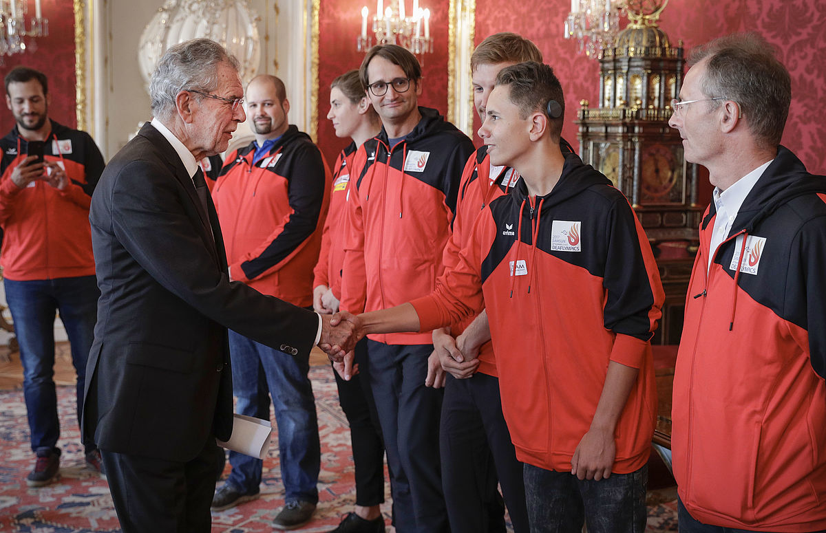 Verabschiedung der österreichischen Teilnehmerinnen und Teilnehmer an den Deaflympics 2017