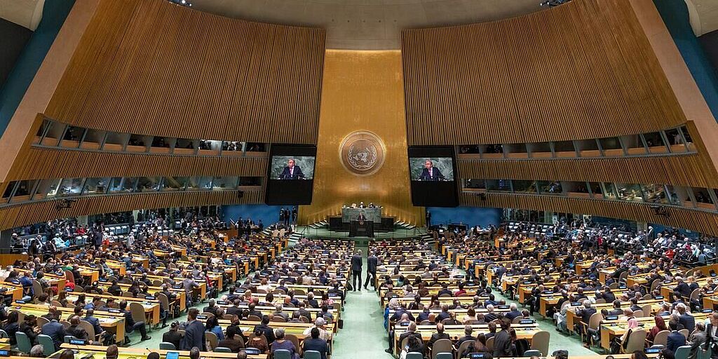 Halle der UN-Generalversammlung in New York