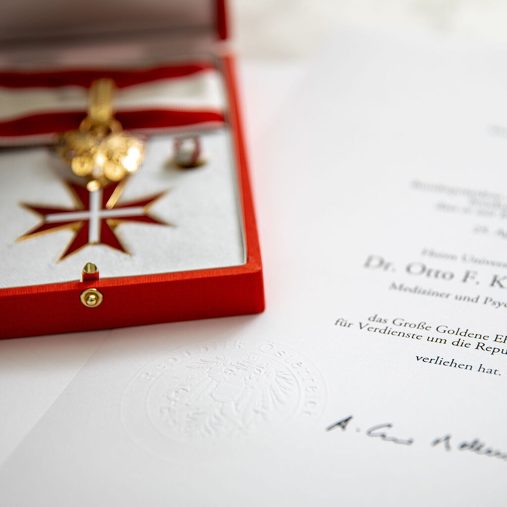 Ein Ehrenzeichen in der Schatulle 