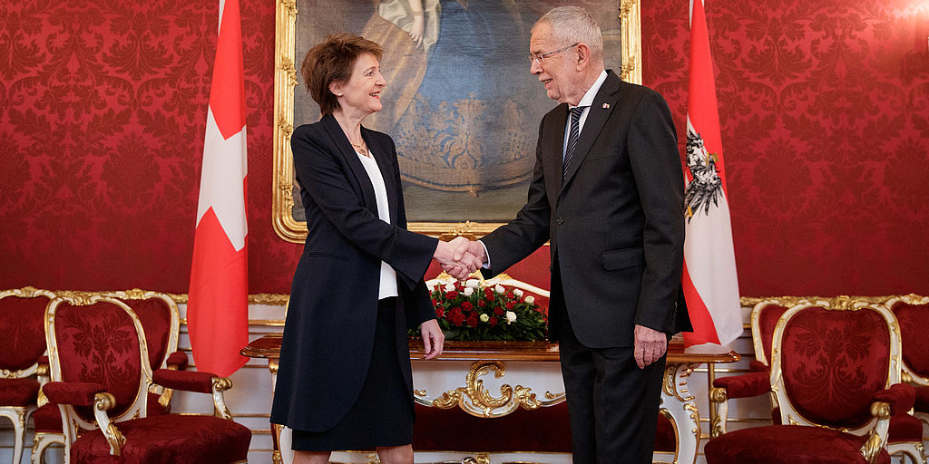 Offizieller Besuch der Bundespräsidentin der Schweizerischen Eidgenossenschaft, Simonetta Sommaruga, in Österreich