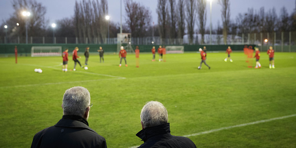 Besuch beim Training der österreichischen Fußballnationalmannschaft
