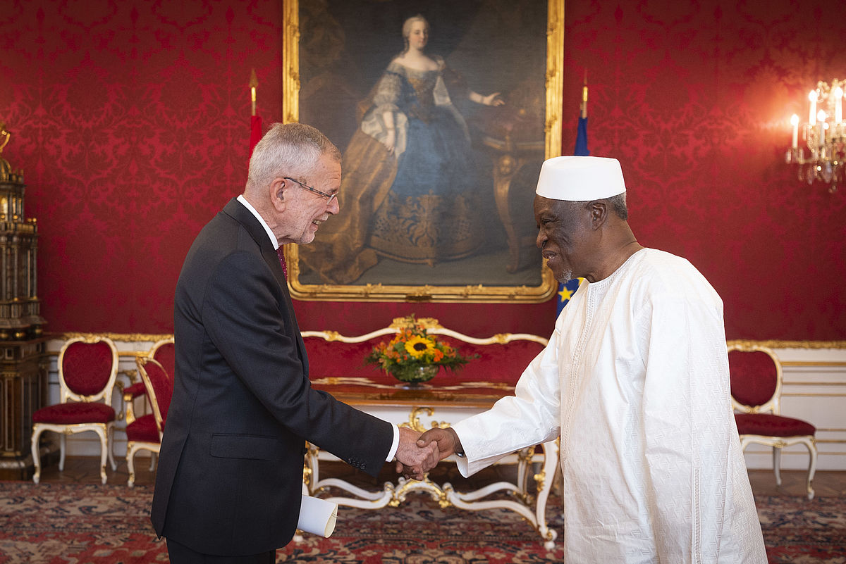 Überreichung von Beglaubigungsschreiben an Bundespräsident Alexander Van der Bellen 10. Juli 2019
