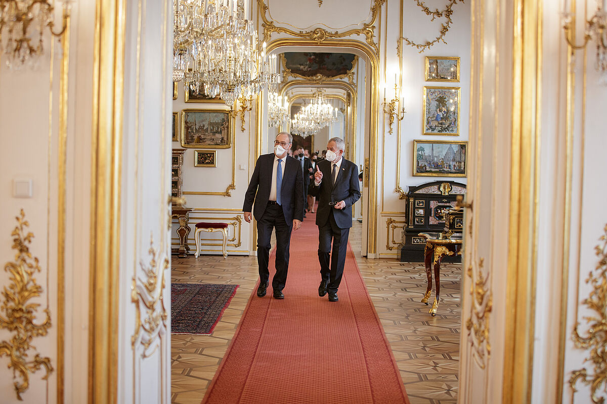Offizieller Besuch des Schweizer Bundespräsidenten, Guy Parmelin, in Österreich 2. März 2021