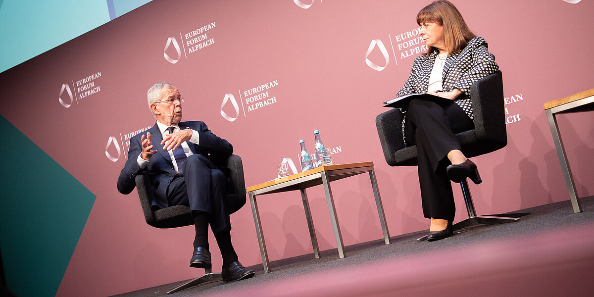 Bundespräsident eröffnet gemeinsam mit der griechischen Präsidentin Sakellaropoulou das Europäische Forum Alpbach