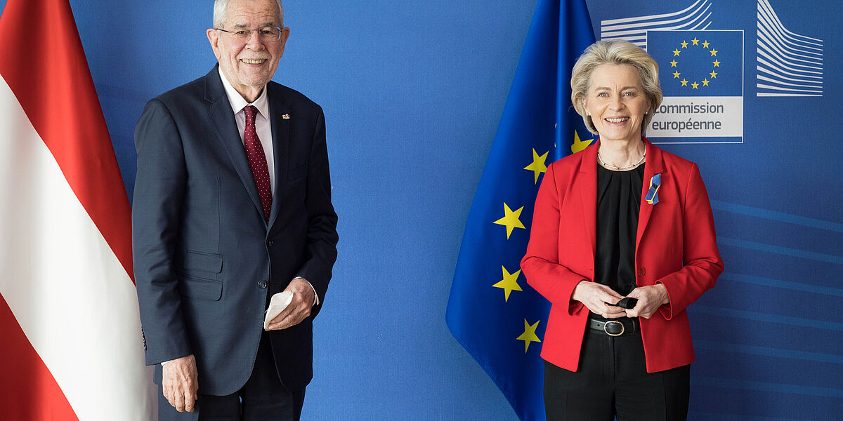 Bundespräsident Alexander Van der Bellen für Gespräche mit der EU-Spitze in Brüssel