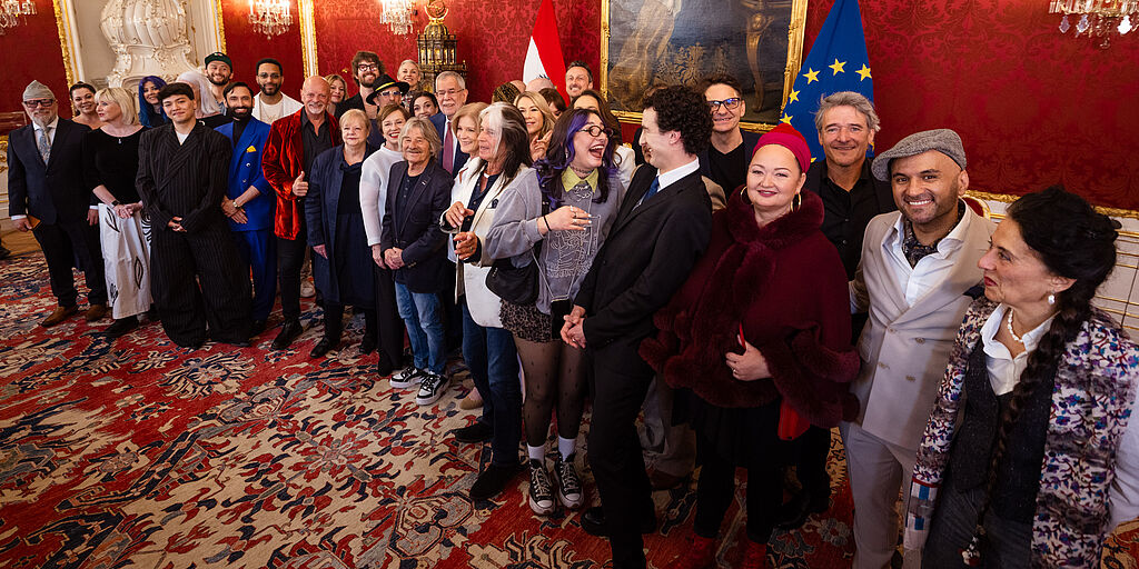 Treffen der ESC-Stars bei Bundespräsident Alexander Van der Bellen.