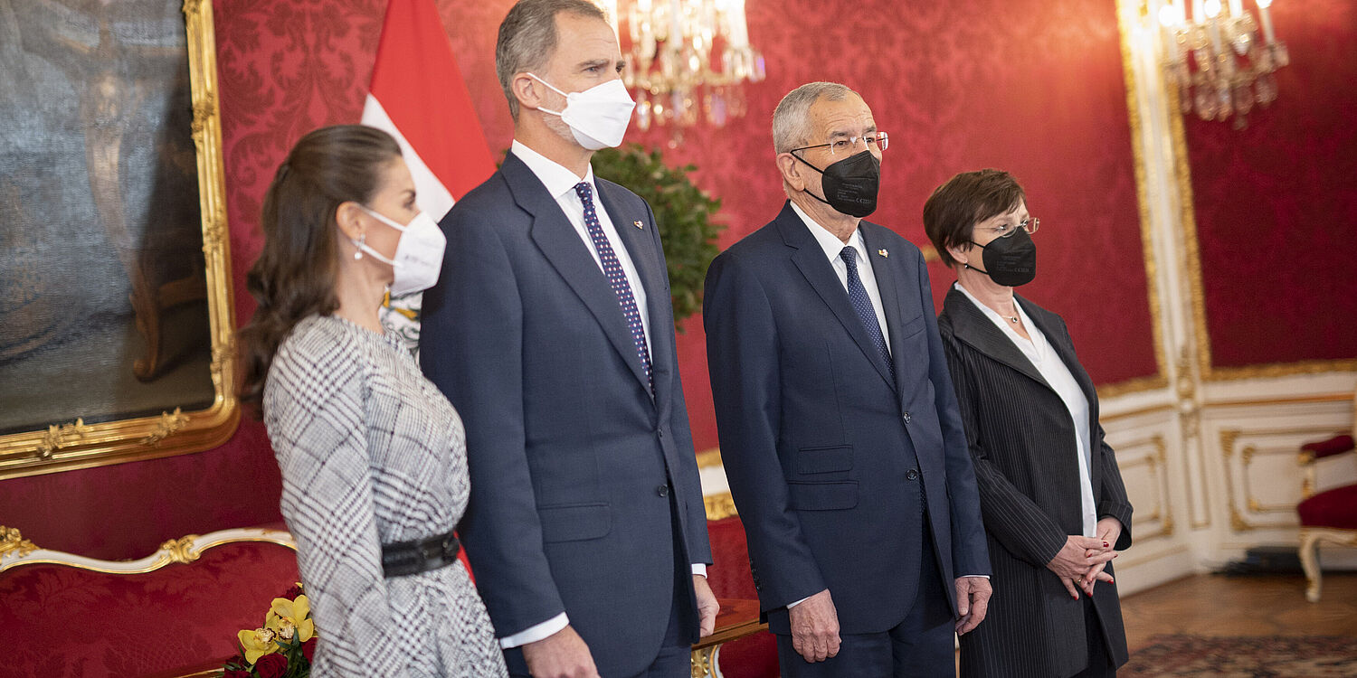 König von Spanien, Felipe VI. und Doña Letizia, Königin von Spanien zu offiziellem Besuch in Österreich