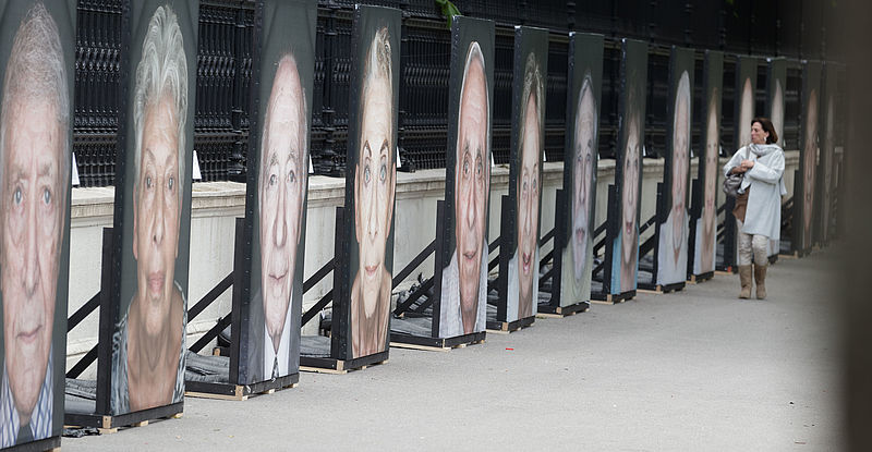 Eröffnung der „Ausstellung gegen das Vergessen“ am Wiener Heldenplatz 7. Mai 2019