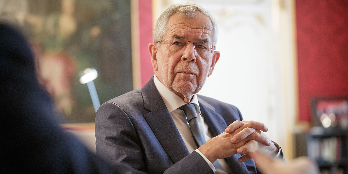 Bundespräsident Alexander Van der Bellen im Interview mit der Kronenzeitung