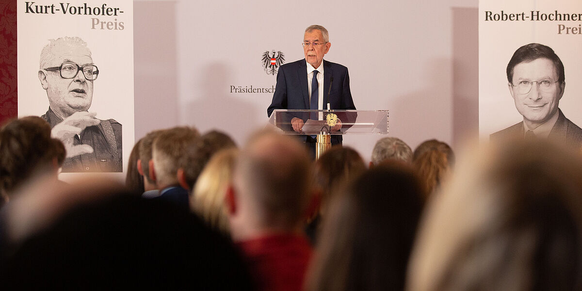 Verleihung des Kurt-Vorhofer- und des Robert-Hochner-Preises in der Hofburg.