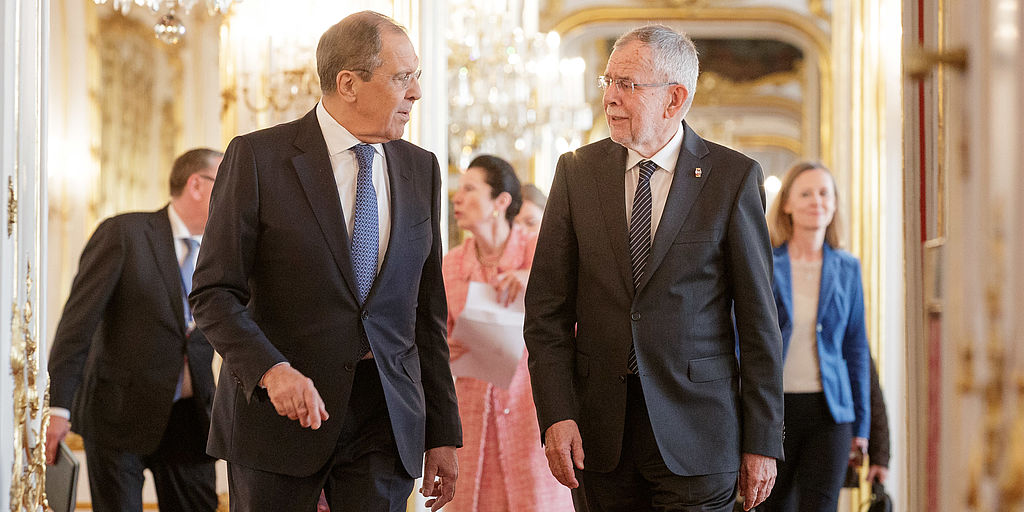 Gespräch mit dem russischen Außenminister Lawrow
