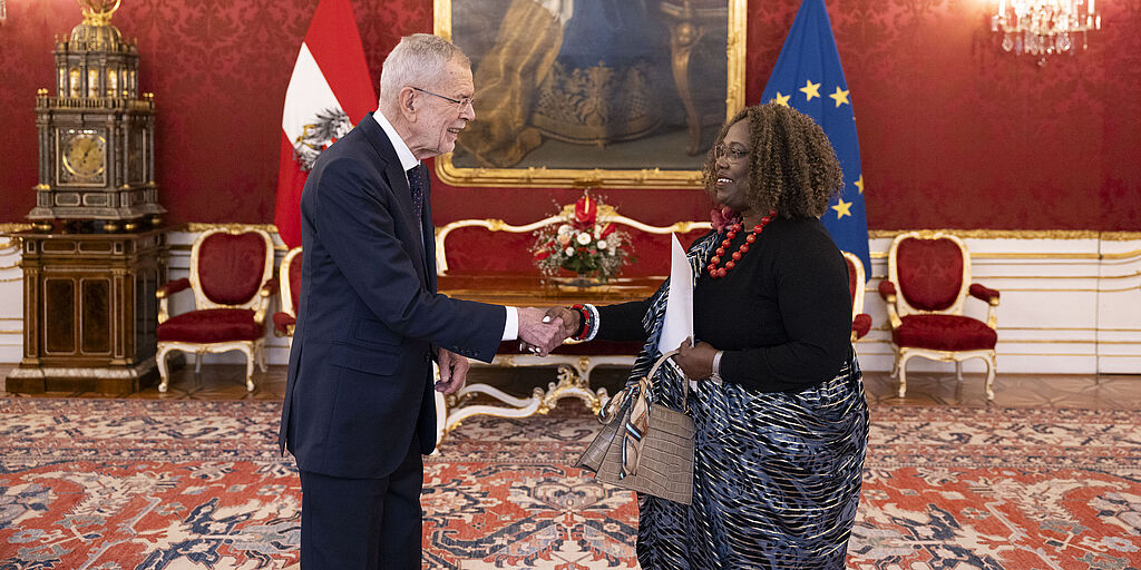 Überreichung von Beglaubigungsschreiben an Bundespräsident Alexander Van der Bellen