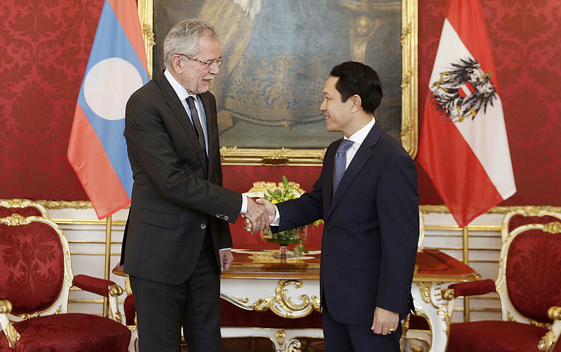 Gespräch mit dem Außenminister der Demokratischen Volksrepublik Laos