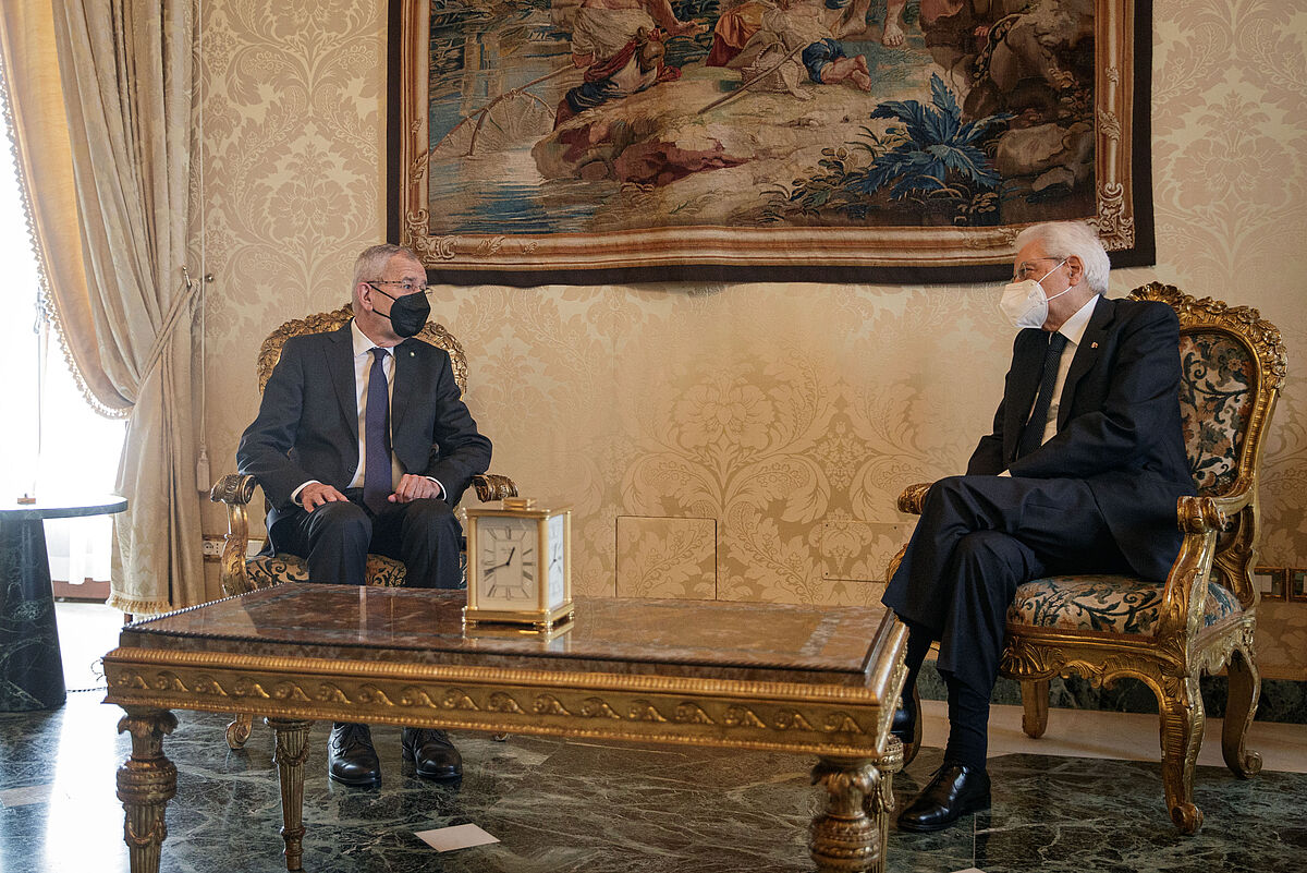 Gespräch mit dem italienischen Präsidenten Sergio Mattarella 7. Juni 2021