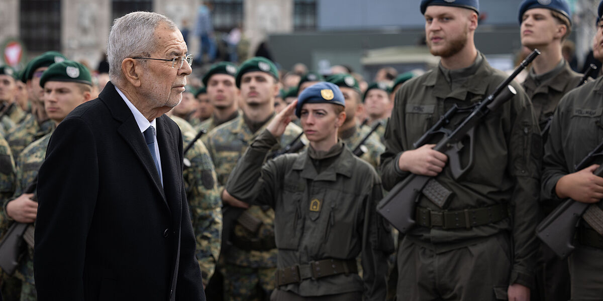 Angelobung von Rekrutinnen und Rekruten am Nationalfeiertag