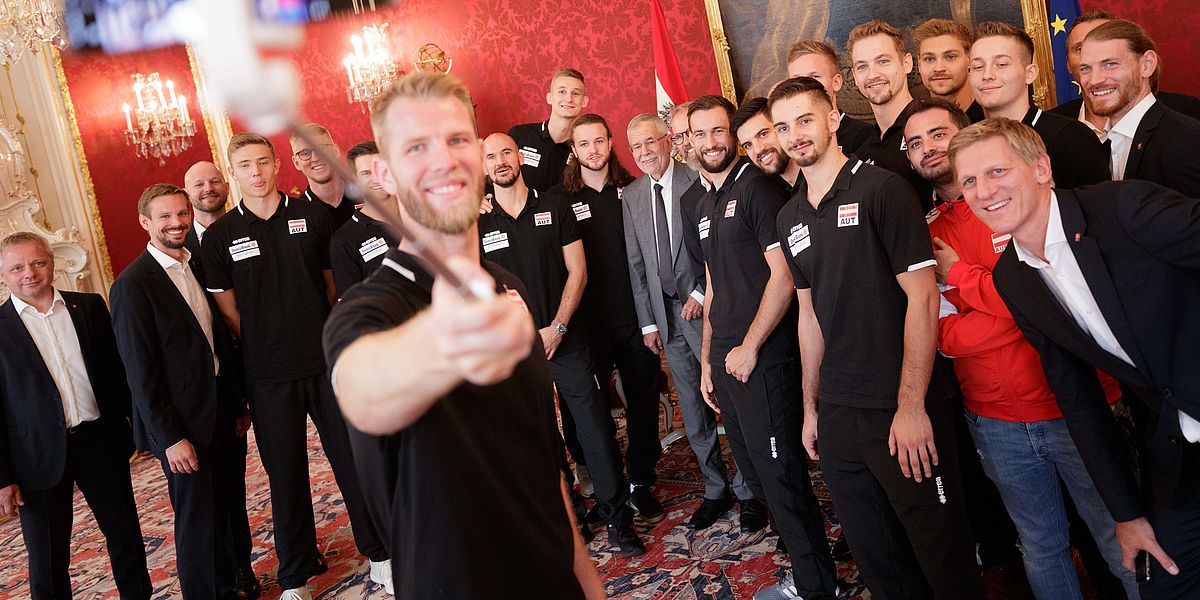 Verabschiedung des österreichischen Volleyball-Nationalteams zur EM 