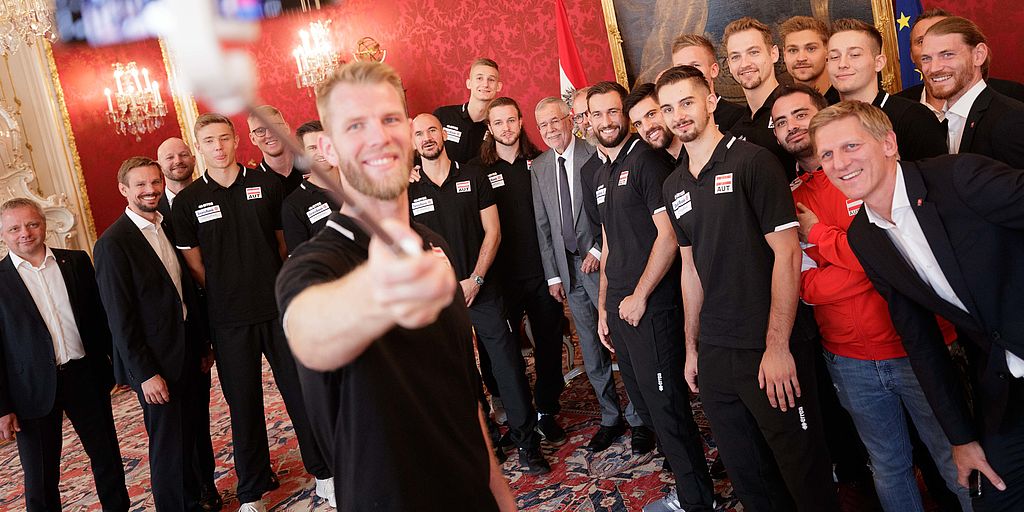 Verabschiedung des österreichischen Volleyball-Nationalteams zur EM 