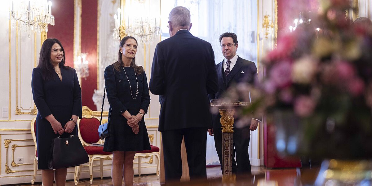 Akkreditierung von neuen Botschafterinnen und Botschaftern durch Bundespräsident Alexander Van der Bellen.