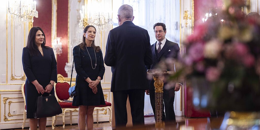 Akkreditierung von neuen Botschafterinnen und Botschaftern durch Bundespräsident Alexander Van der Bellen.