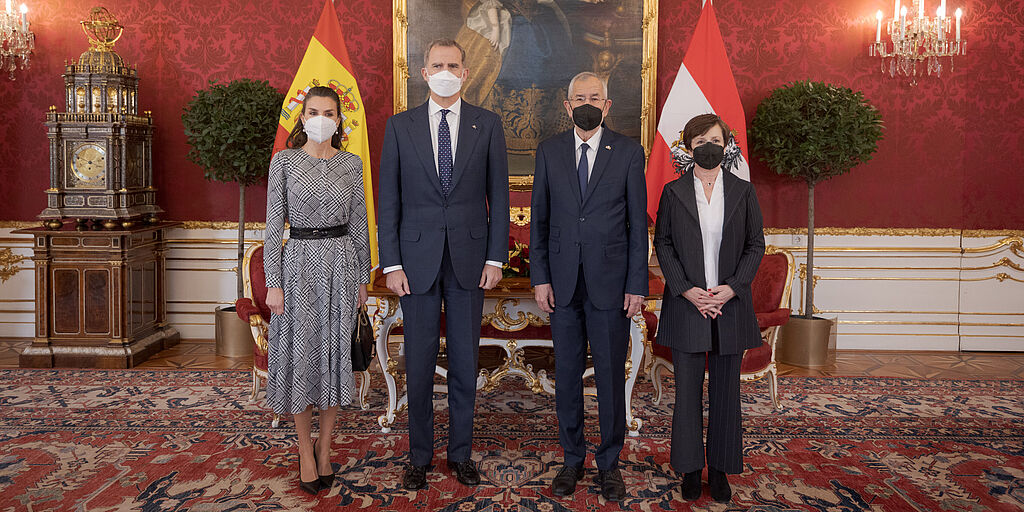 König von Spanien, Felipe VI. und Doña Letizia, Königin von Spanien zu offiziellem Besuch in Österreich
