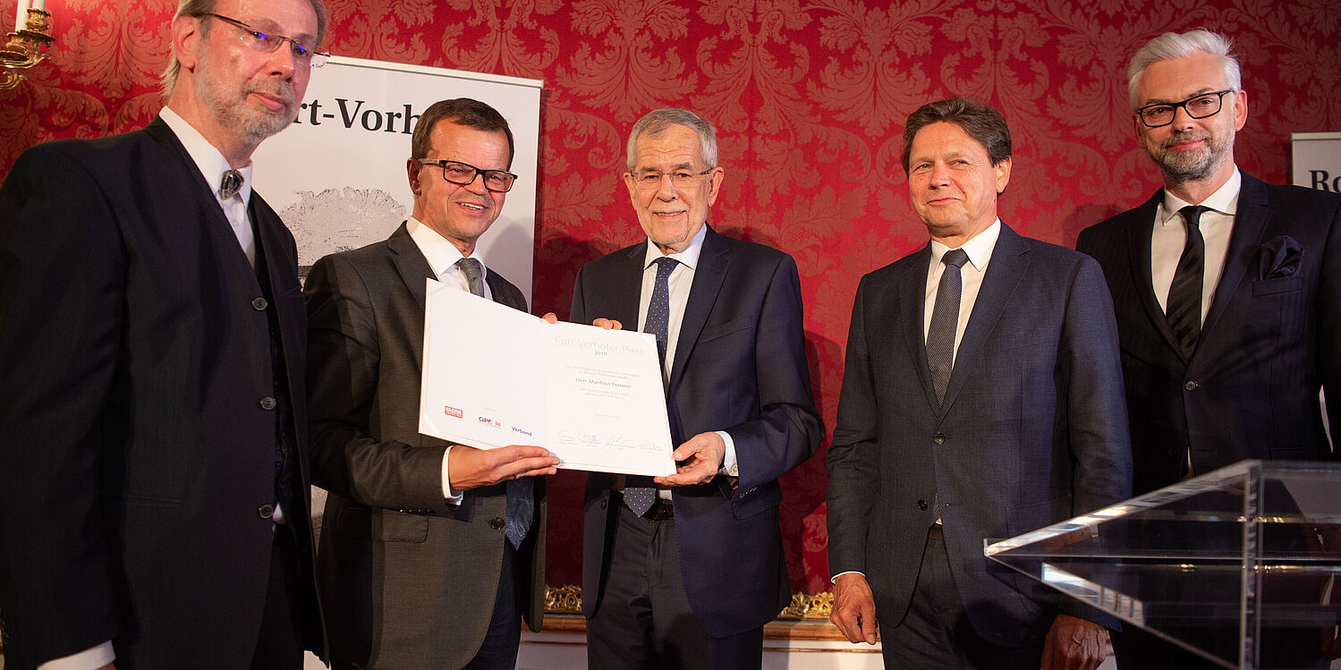 Kurt Vorhofer-Preis für Manfred Perterer, Chefredakteur der Salzburger Nachrichten