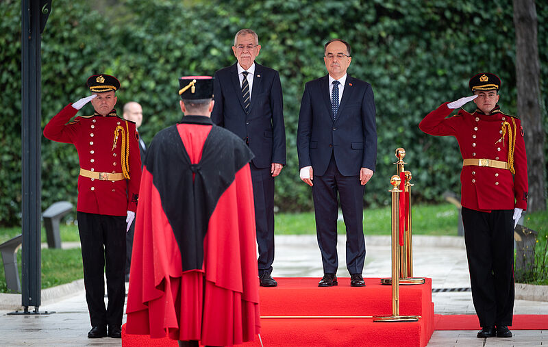 Offizieller Besuch in der Republik Albanien 27. März 2023