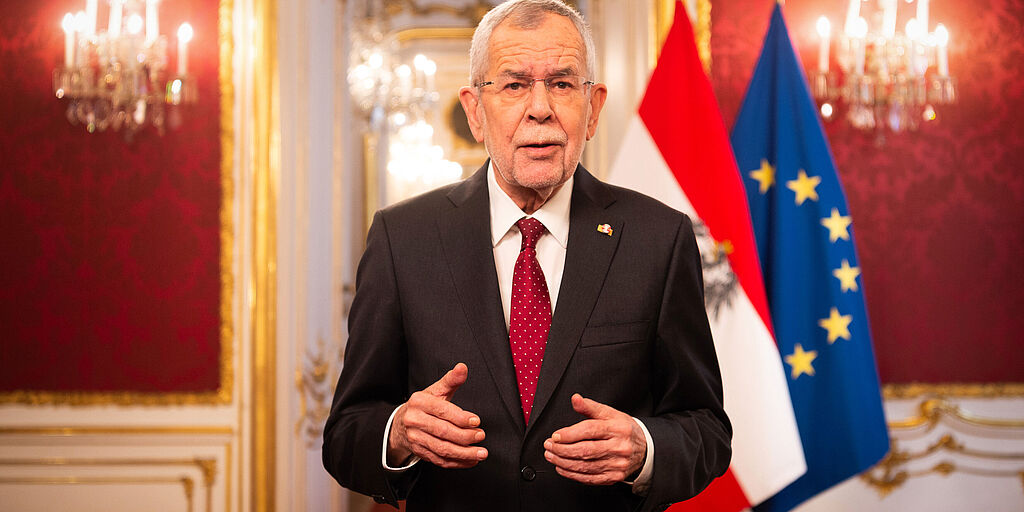 Alexander Van der Bellen während seiner Neujahrsansprache