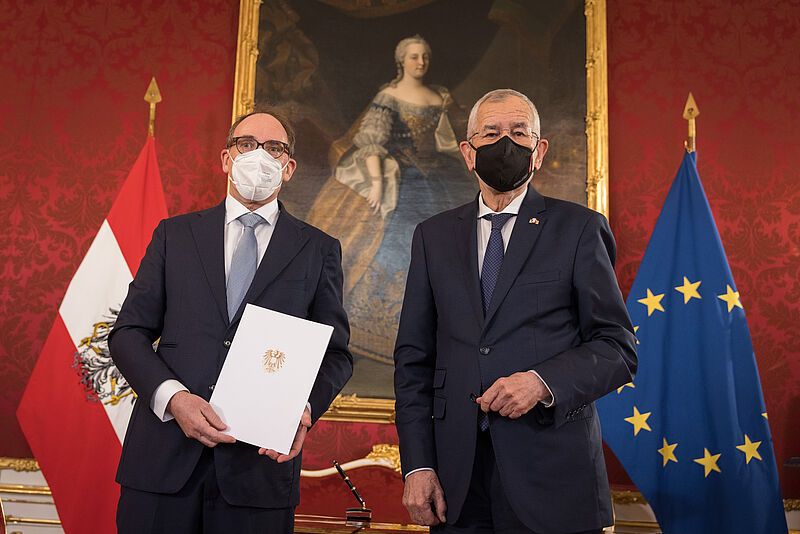 Ernennung und Angelobung von Bundesminister für Soziales, Gesundheit, Pflege und Konsumentenschutz Johannes Rauch 8. März 2022