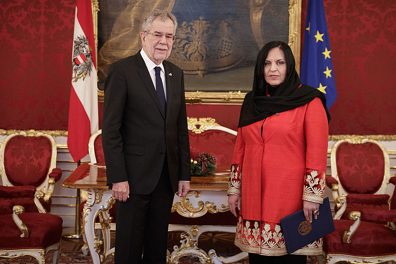 Überreichung von Beglaubigungsschreiben an Bundespräsident Alexander Van der Bellen 5. Dezember 2017