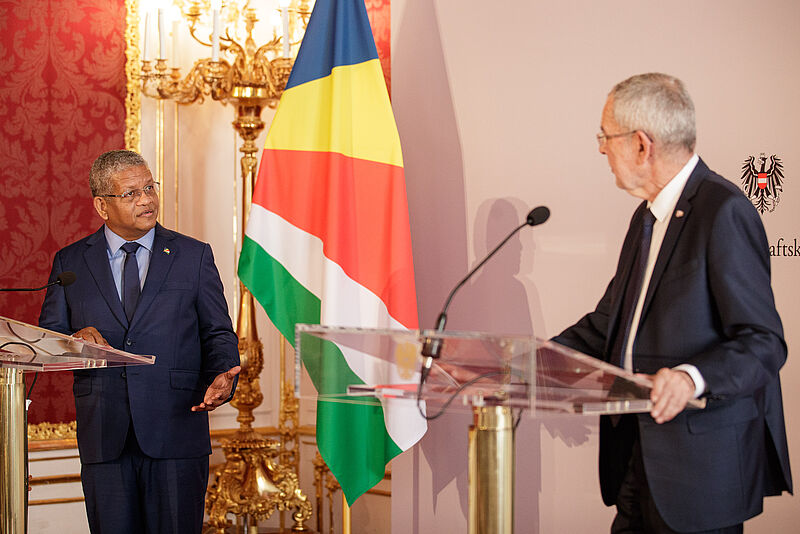 Offizieller Besuch des Präsidenten der Seychellen in Österreich 30. Juni 2021