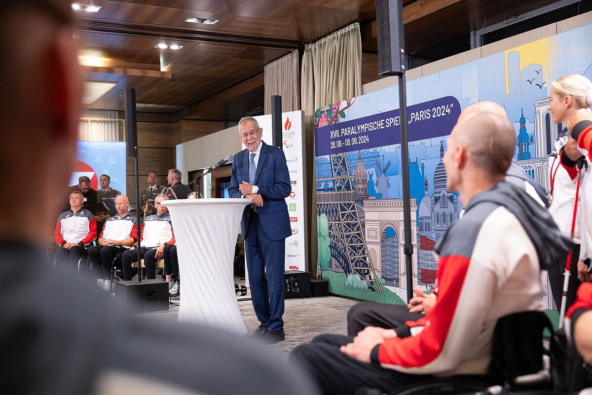 Begrüßung des Paralympic Team Austria der XVII. Paralympischen Spiele in Paris 2024, 9. September 2024