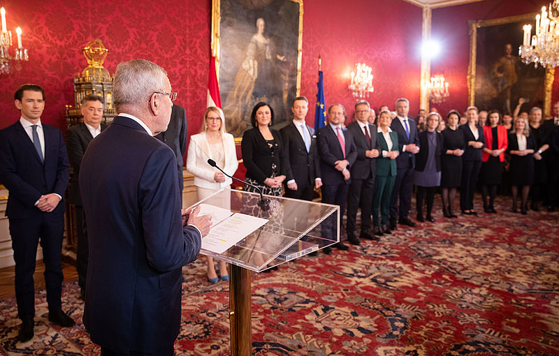 Ernennung und Angelobung der Bundesregierung 7. Jänner 2020