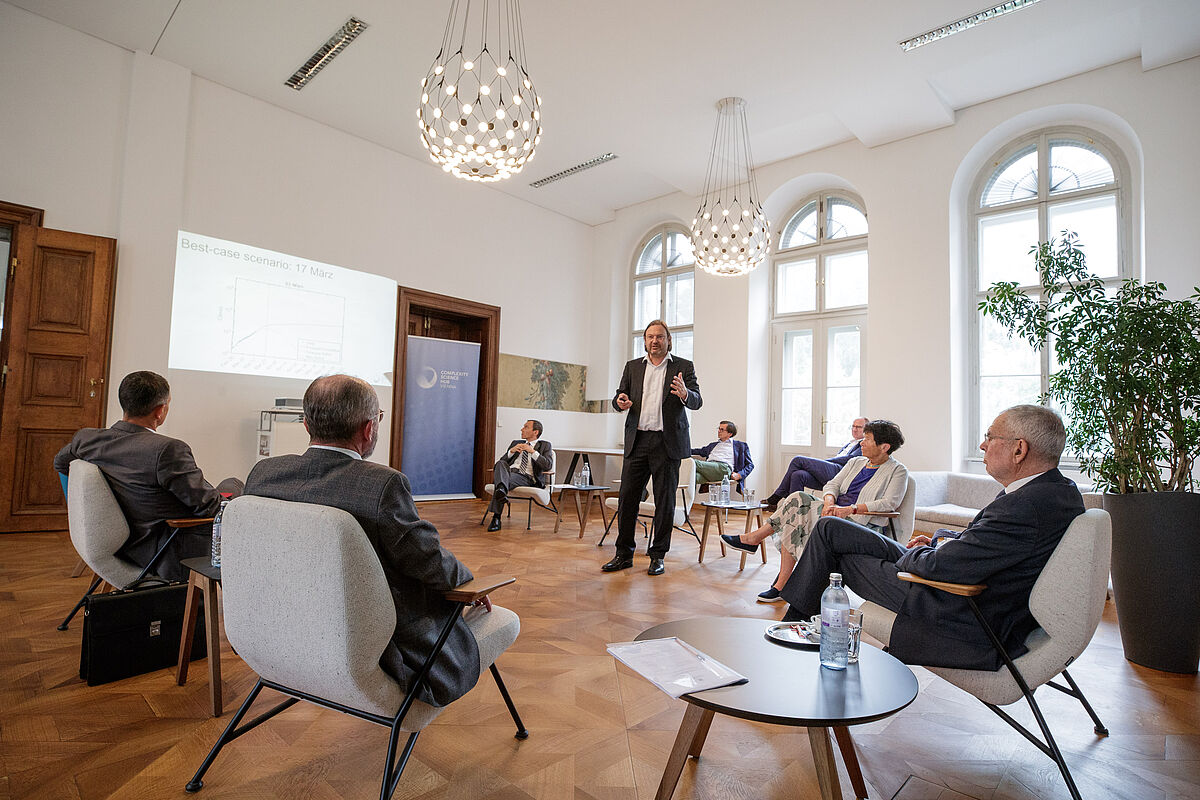 Bundespräsident besuchte Wiener Complexity Science Hub 16. Juni 2020