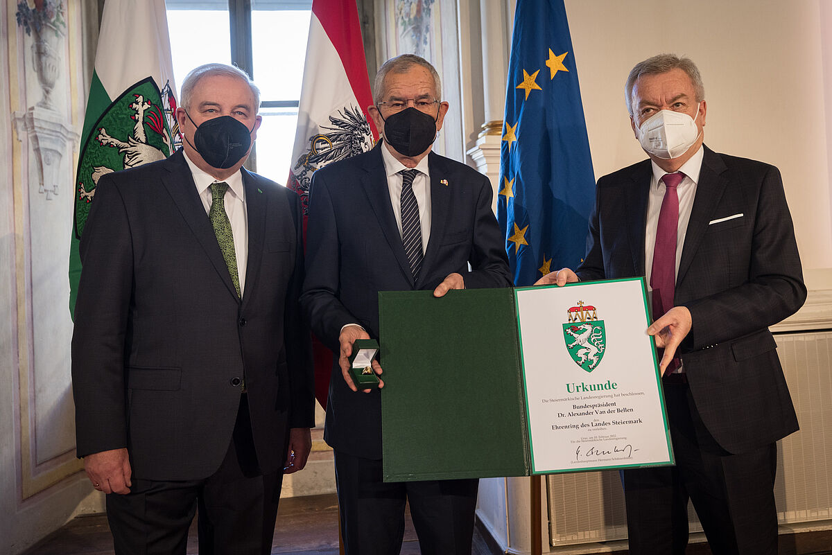 Bundespräsident erhält Ehrenring des Landes Steiermark 10. Februar 2022