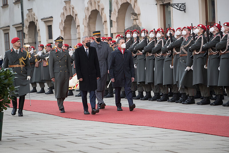 Offizieller Besuch des Bundespräsidenten der Schweizerischen Eidgenossenschaft, Ignazio Cassis, in Österreich 13. Jänner 2022