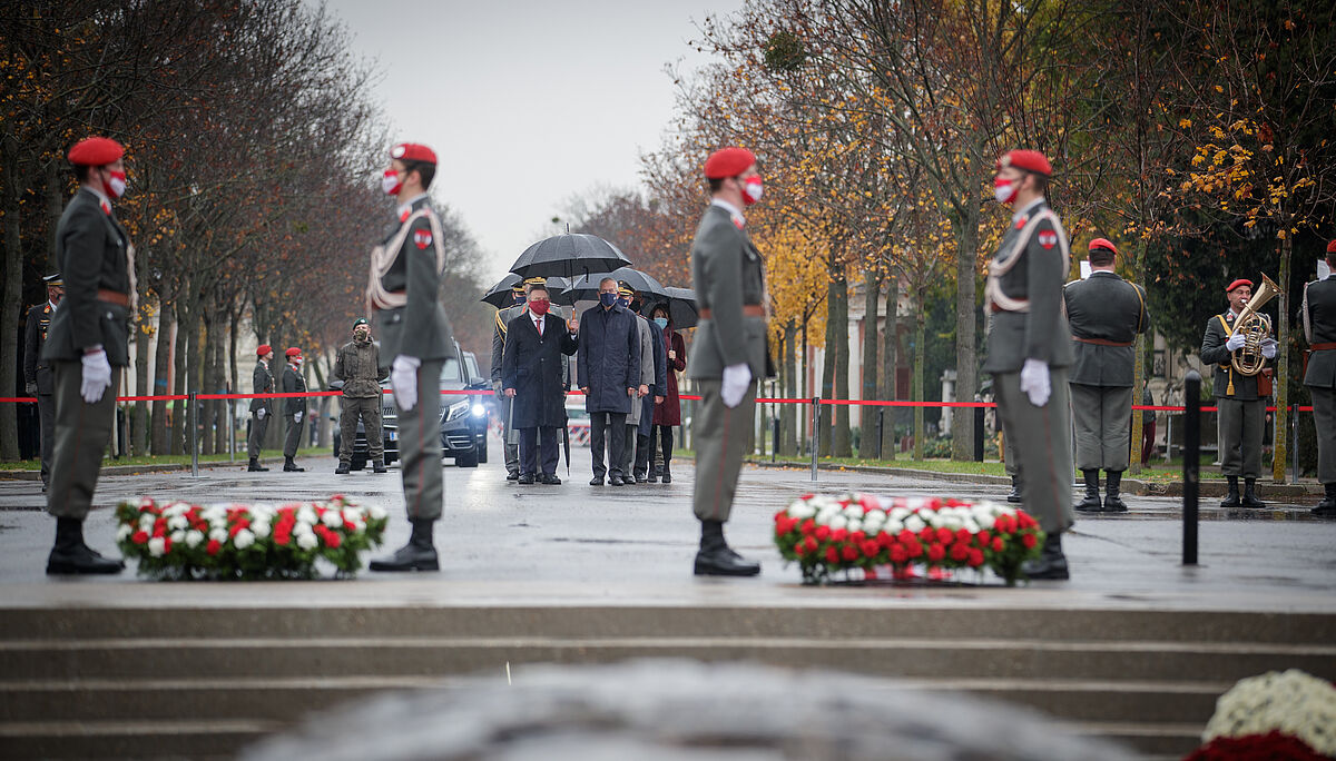 Kranzniederlegungen am Wiener Zentralfriedhof 29. Oktober 2020