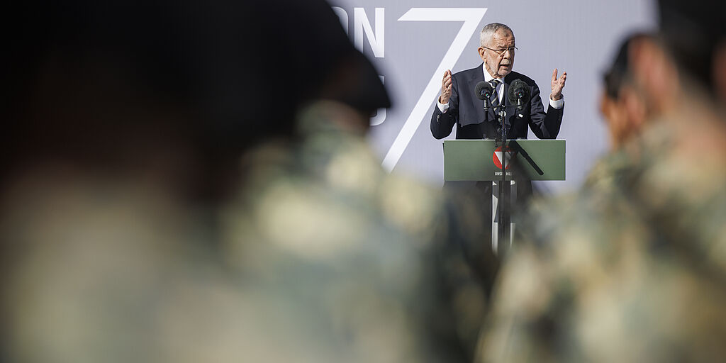 Rede von Bundespräsident Alexander Van der Bellen anlässlich der Angelobung von Rekrutinnen und Rekruten.