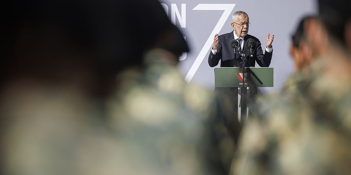 Rede von Bundespräsident Alexander Van der Bellen anlässlich der Angelobung von Rekrutinnen und Rekruten.