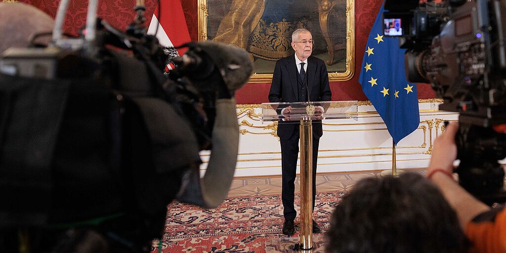 Bundespräsident Alexander Van der Bellen beauftragt Herbert Kickl mit der Regierungsbildung.