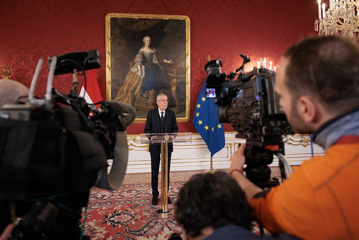 Bundespräsident Alexander Van der Bellen beauftragt Herbert Kickl mit der Regierungsbildung.