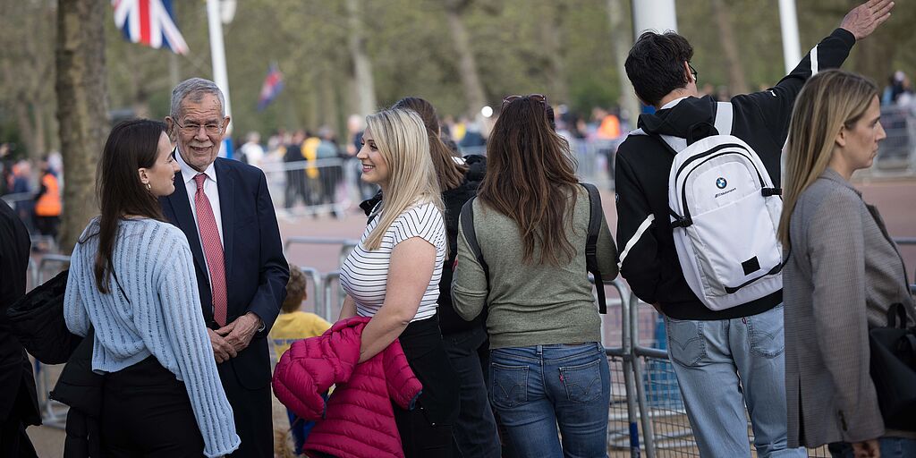 Bundespräsident Alexander Van der Bellen am Vortag der Krönung in London.